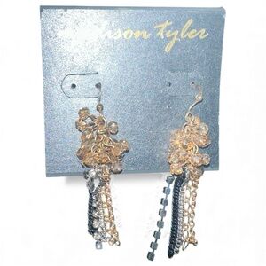 3/ 15 Gold and Silver Dangle Earrings